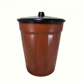 Bote Basura Cilindrico c/tapa 44×48 diam. 60 litros